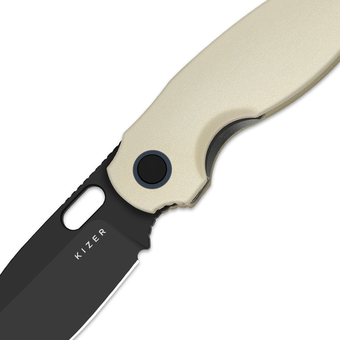 Kizer V3770A3 Seagull (14C28N, Drop Point, Stonewashed, Aluminum) Pocket Knife