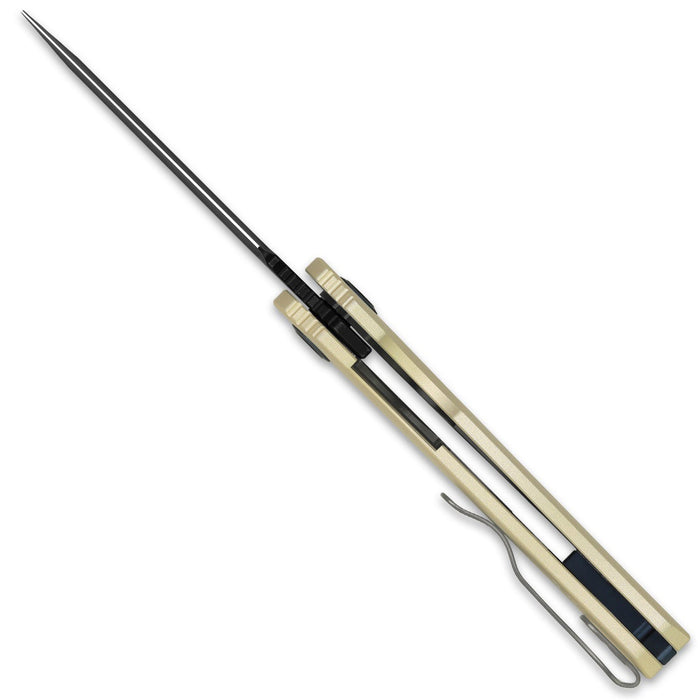 Kizer V3770A3 Seagull (14C28N, Drop Point, Stonewashed, Aluminum) Pocket Knife