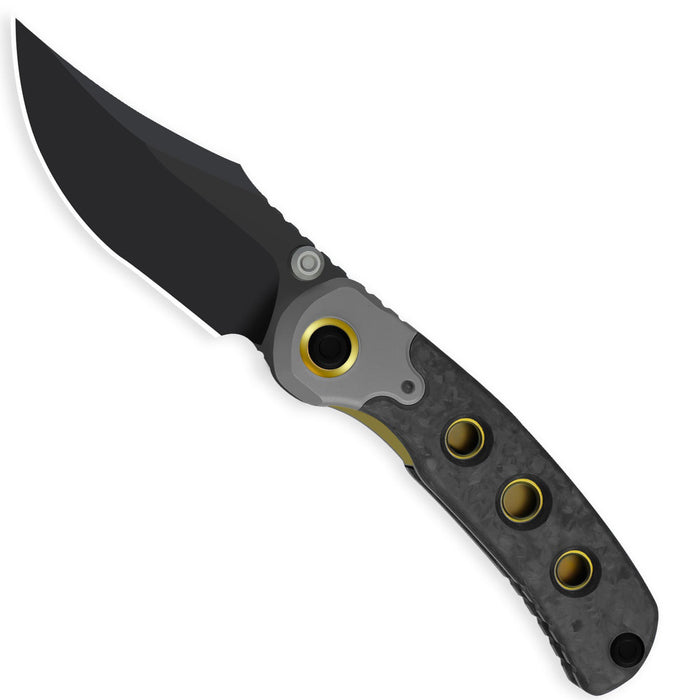 Kizer ZX-FK03A1 Pioneer (M390, Clip Point, Stonewashed, Titanium/Carbon Fiber) Pocket Knife
