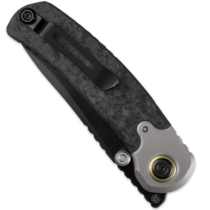 Kizer ZX-FK03A4 Pioneer (20CV, Drop Point, Stonewashed, Titanium/Carbon Fiber) Pocket Knife