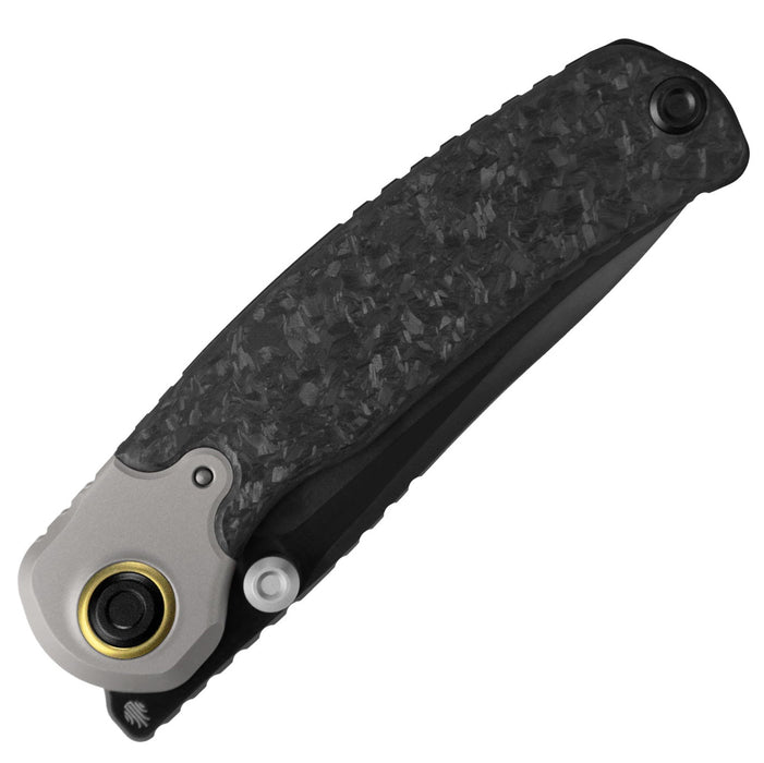 Kizer ZX-FK03A4 Pioneer (20CV, Drop Point, Stonewashed, Titanium/Carbon Fiber) Pocket Knife