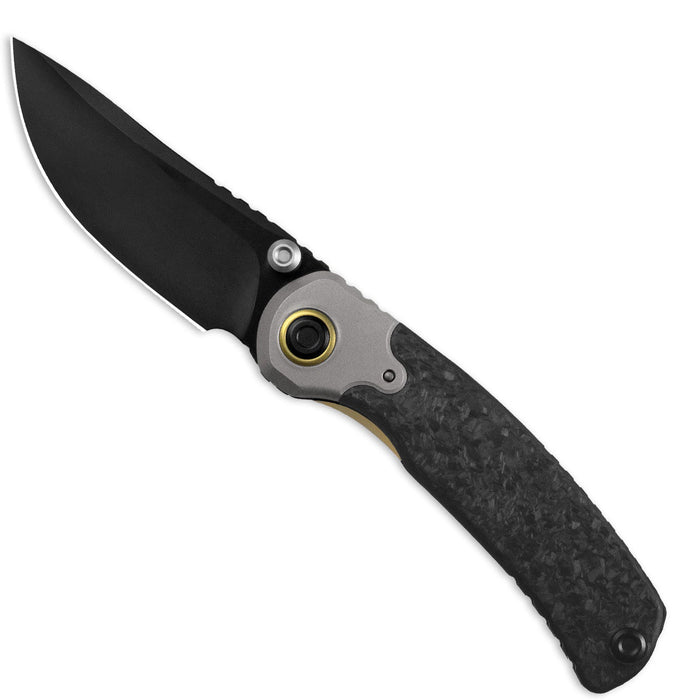 Kizer ZX-FK03A4 Pioneer (20CV, Drop Point, Stonewashed, Titanium/Carbon Fiber) Pocket Knife