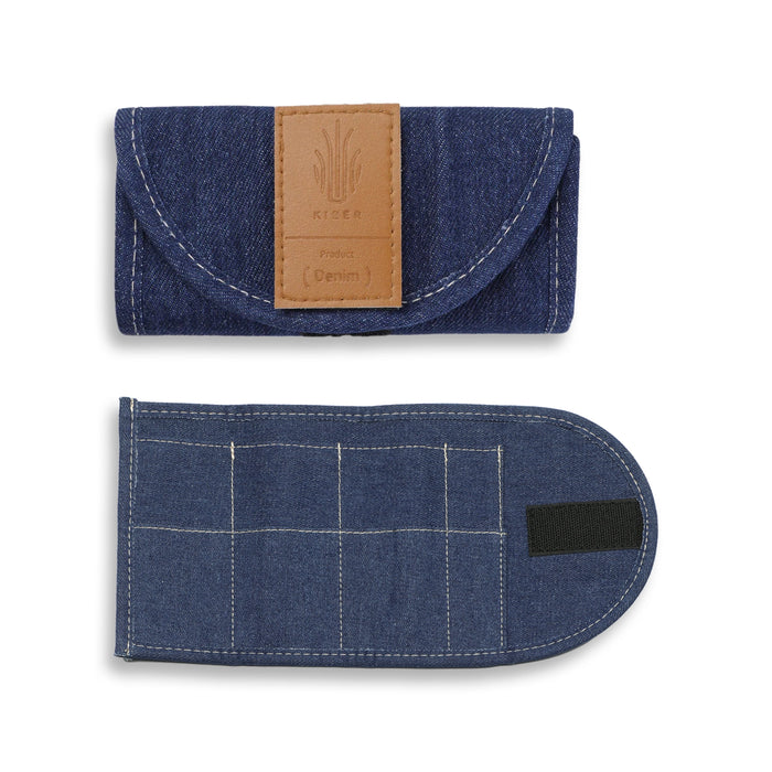 Kizer Denim Knife Roll Storage Pouch