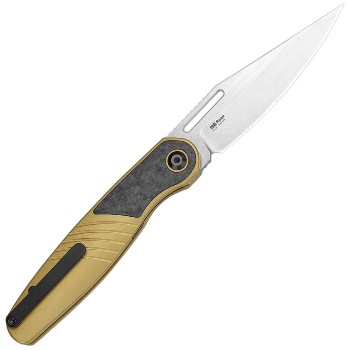 Kizer Ki3720A3 Raze (S45VN, Clip Point, Stonewashed, Titanium/Carbon Fiber) Pocket Knife