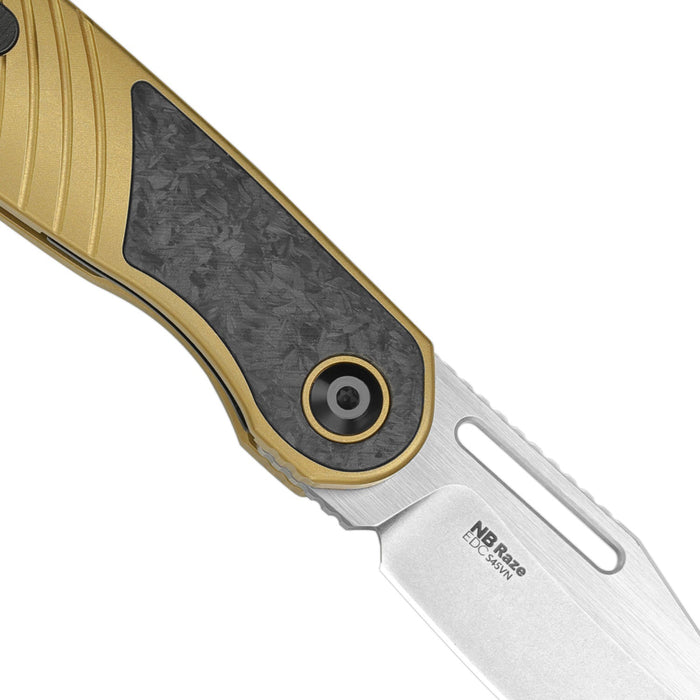 Kizer Ki3720A3 Raze (S45VN, Clip Point, Stonewashed, Titanium/Carbon Fiber) Pocket Knife