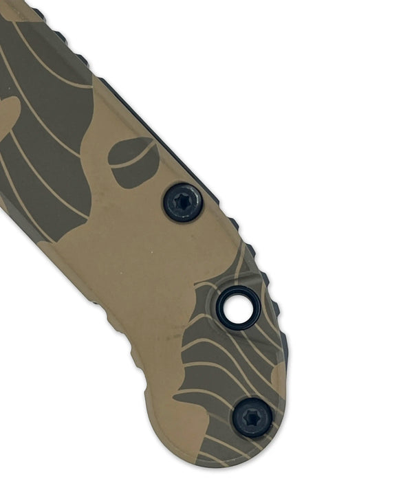 Microtech 1135S-1TPBNCS-Z4 LUDT (M390MK, Drop Point, Topographic Badlands Camo, Aluminum) Automatic Pocket Knife