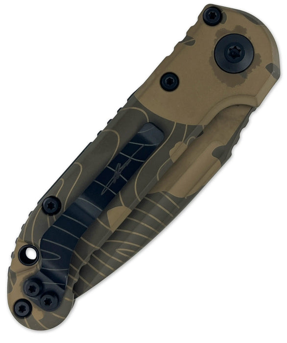 Microtech 1135S-1TPBNCS-Z4 LUDT (M390MK, Drop Point, Topographic Badlands Camo, Aluminum) Automatic Pocket Knife