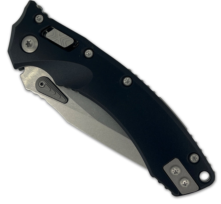 Microtech 137MRL-10 Amphibian (M390MK, Drop Point, Stonewashed, Aluminum, Black) Pocket Knife