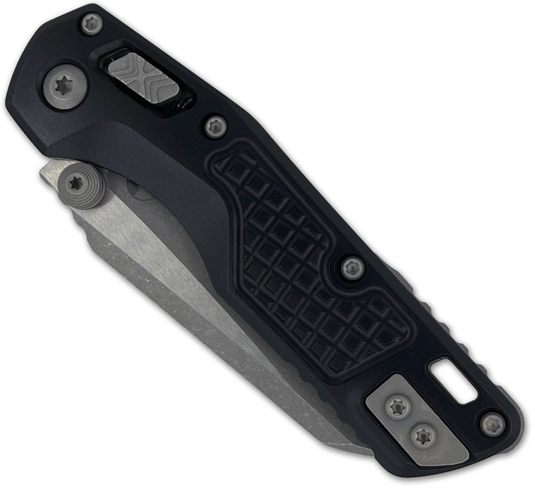 Microtech 210M-11APFR MSI Mini (M390MK, Stonewashed, Sheepsfoot, Aluminum, Serrated) Pocket Knife