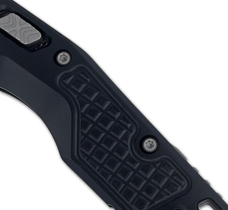 Microtech 210M-11APFR MSI Mini (M390MK, Stonewashed, Sheepsfoot, Aluminum, Serrated) Pocket Knife