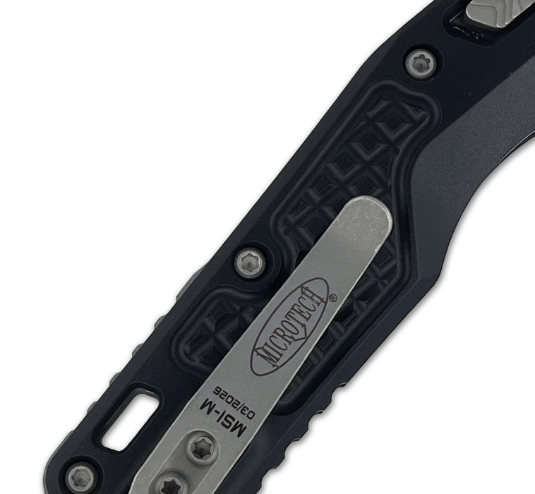 Microtech 210M-11APFR MSI Mini (M390MK, Stonewashed, Sheepsfoot, Aluminum, Serrated) Pocket Knife