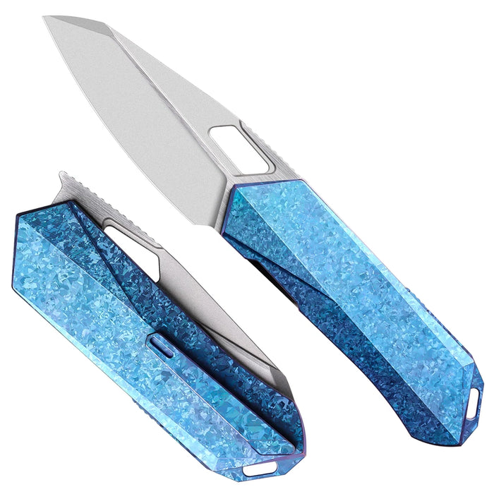 Remette RTWP-IB Woodpecker (M390, Reverse Tanto, Satin, Titanium) Pocket Knife