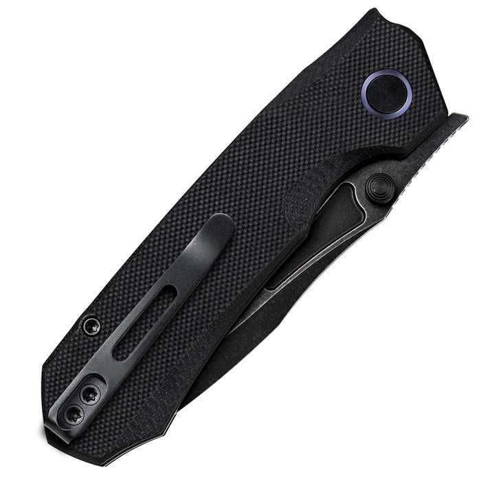 Remette MC25B RT-Rhino (14C28N, Drop Point, Stonewashed, Micarta, Black) Pocket Knife