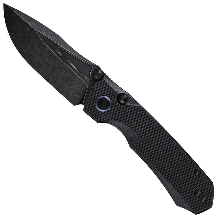 Remette MC25B RT-Rhino (14C28N, Drop Point, Stonewashed, Micarta, Black) Pocket Knife