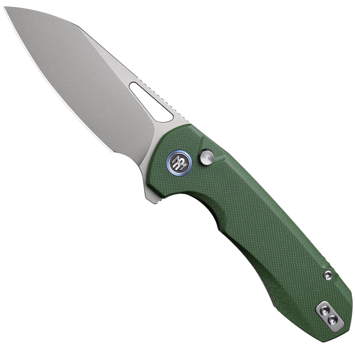 Remette RTCMLB RT-Camel (14C28N, Sheepsfoot, Ceramic Sandblasted, G10, Button Liner Lock) Folding Pocket Knife