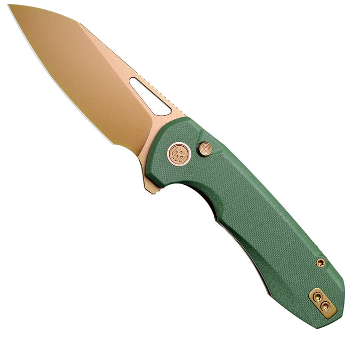 Remette RTCMLD RT-Camel (14C28N, Sheepsfoot, Titanium Plated, G10, Button Liner Lock) Folding Pocket Knife