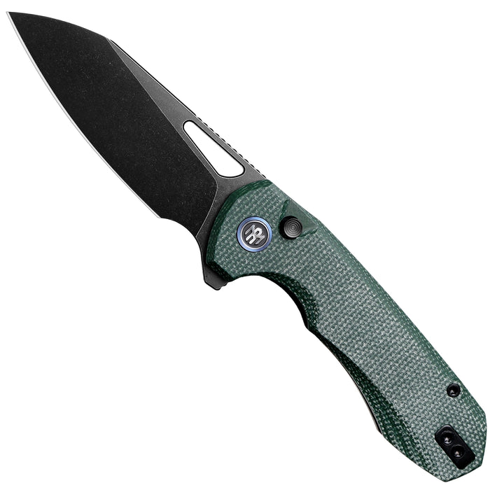 Remette RTCMLE RT-Camel (14C28N, Sheepsfoot, Titanium Plated Stonewashed, Micarta, Button Liner Lock) Folding Pocket Knife