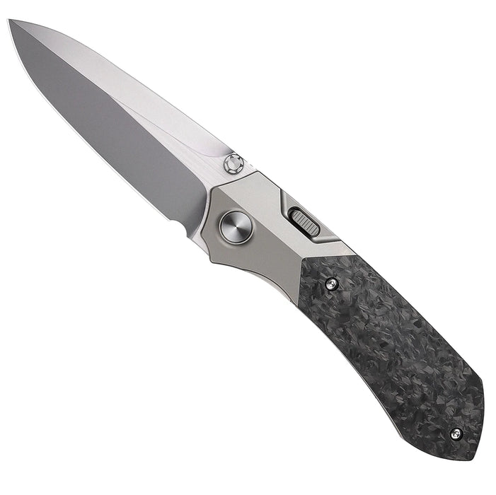 Remette RTPT-EL Meteor (M390, Pearlescent, Drop Point, Titanium/Carbon Fiber, Sandblasting) Pocket Knife