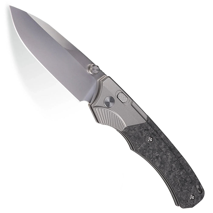 Remette WD107 (M390, Drop Point, Satin, Titanium/Carbon Fiber) Pocket Knife