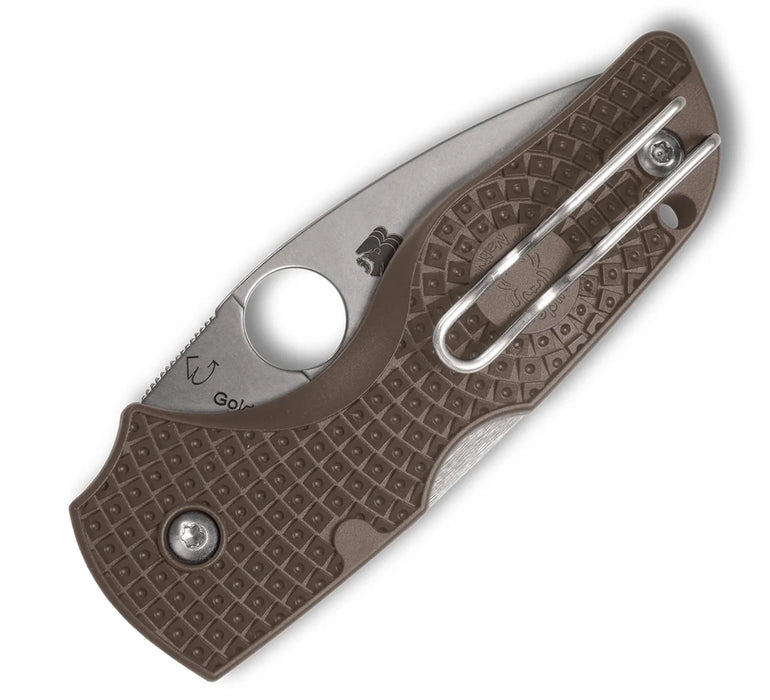 Spyderco C230PBN15V Lil' Native (15V, Leaf, Stonewashed, FRN, Lock Back) Sprint Run Lightweight Pocket Knife