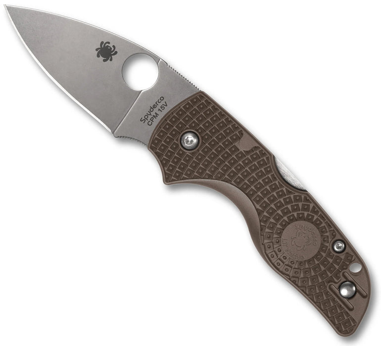 Spyderco C230PBN15V Lil' Native (15V, Leaf, Stonewashed, FRN, Lock Back) Sprint Run Lightweight Pocket Knife