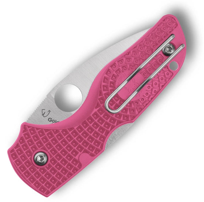 Spyderco C230PPN Lil' Native (CTS-BD1N, Leaf, Satin, Pink FRN) Lightweight Pocket Knife