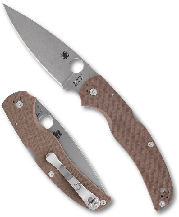 Spyderco C244GPBN15V Native Chief (15V, Drop Point, Satin, G10) Sprint Run Pocket Knife