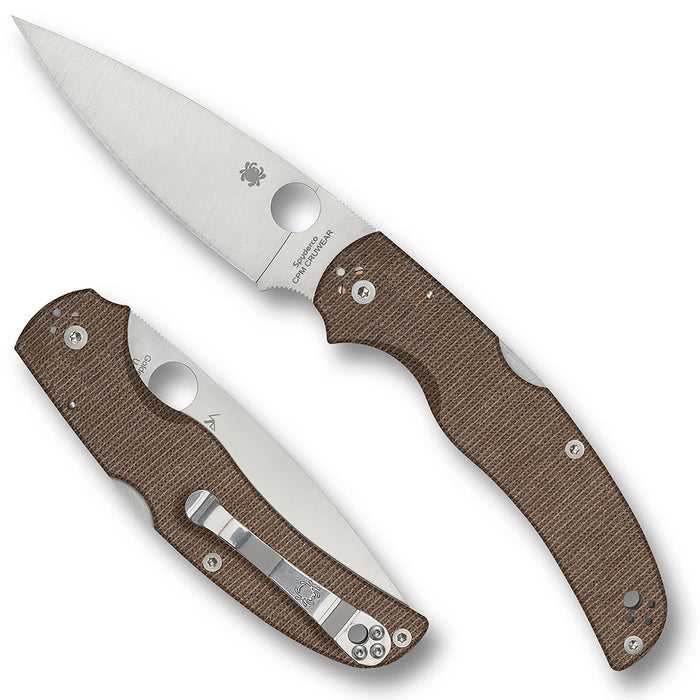 Spyderco C244MPCW Native Chief (CruWear, Drop Point, Satin, Micarta) Pocket Knife