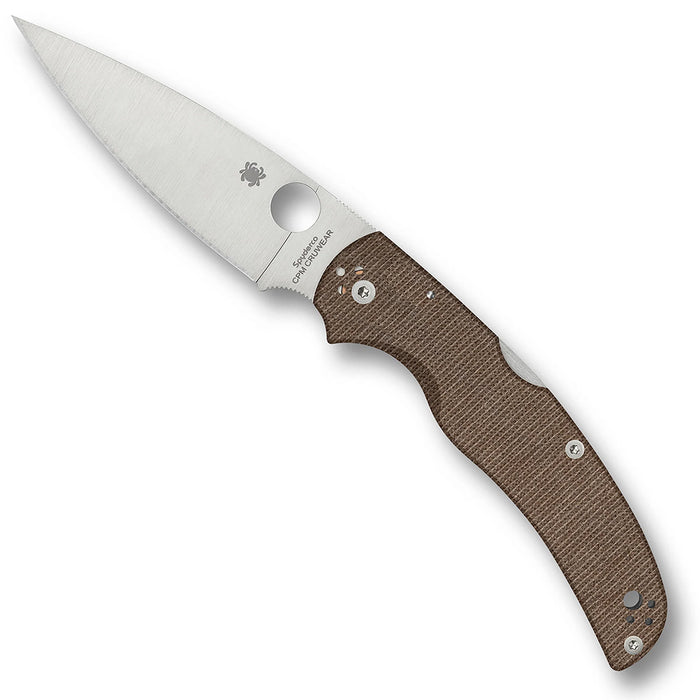 Spyderco C244MPCW Native Chief (CruWear, Drop Point, Satin, Micarta) Pocket Knife