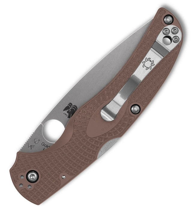 Spyderco C244PBN15V Native Chief (15V, Drop Point, Stonewashed, FRN, Lock Back) Sprint Run Lightweight Pocket Knife