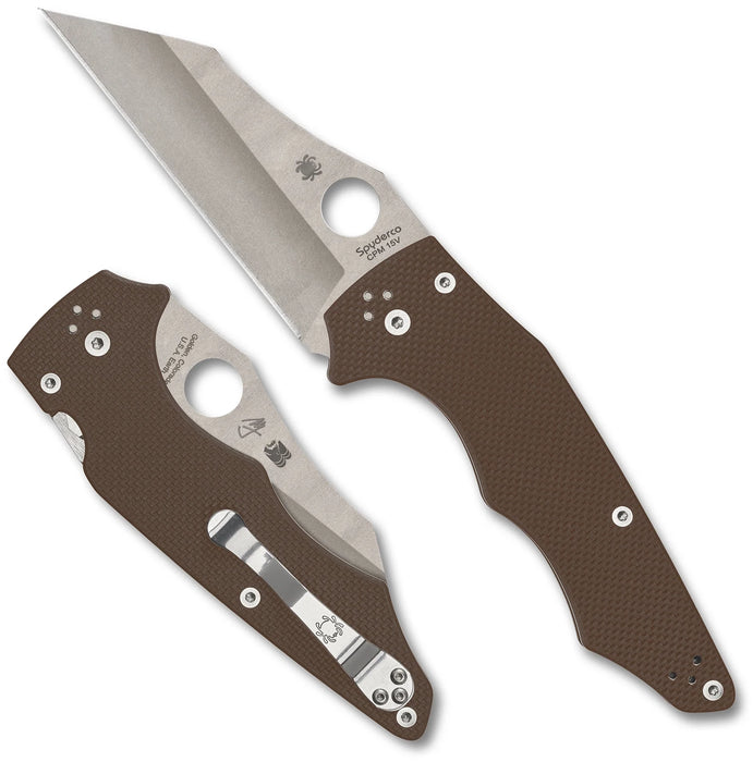 Spyderco C253GPBN15V Yojumbo (15V, Satin, Wharncliffe, G10, Brown) Sprint Run Pocket Knife