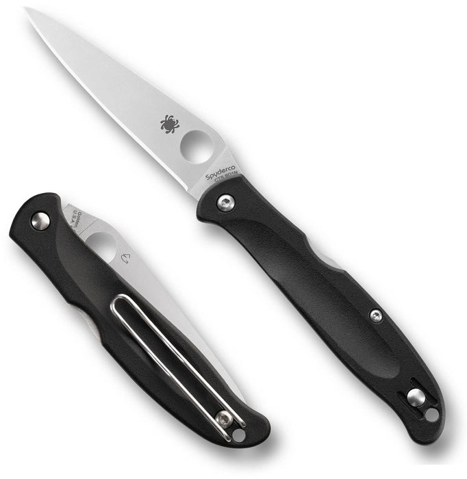 Spyderco C259PBK Charisma (CTS-BD1N, Drop Point, Satin, FRN) Lightweight Pocket Knife