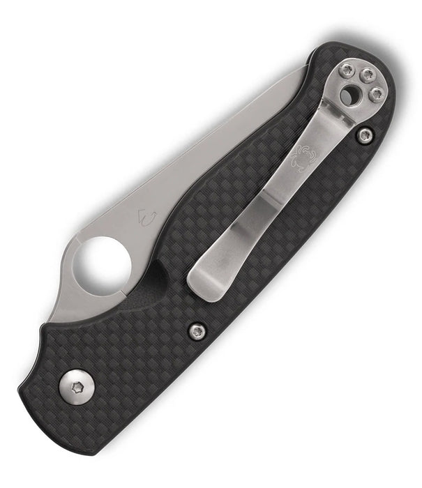 Spyderco C275CFP ButtonUp (8Cr13MoV, Clip Point, Satin, Carbon Fiber) Pocket Knife
