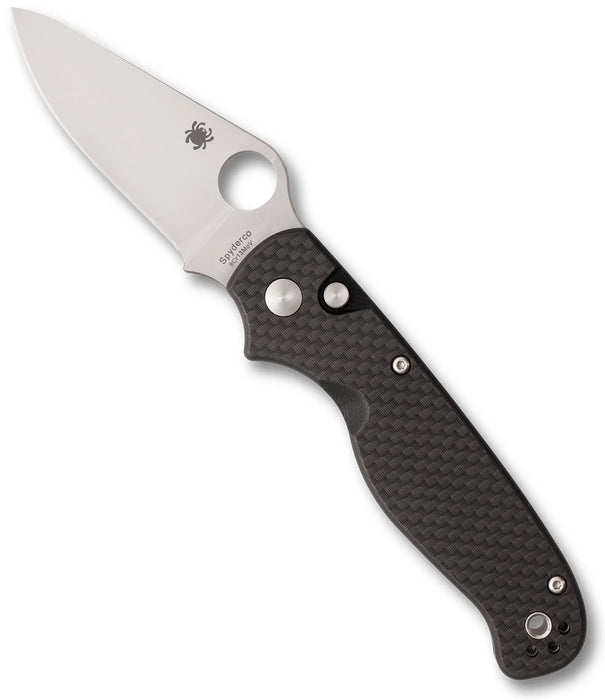 Spyderco C275CFP ButtonUp (8Cr13MoV, Clip Point, Satin, Carbon Fiber) Pocket Knife