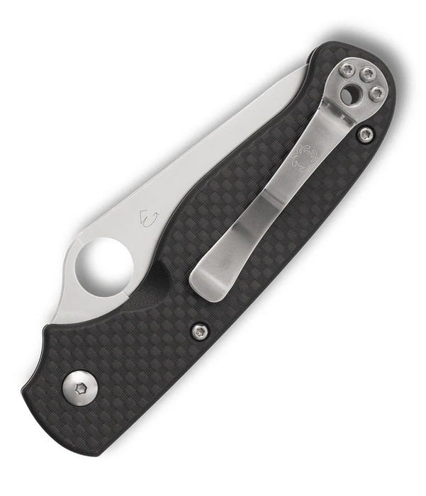 Spyderco C275CFPS ButtonUp (8Cr13MoV, Clip Point, Satin, Serrated, Carbon Fiber) Pocket Knife