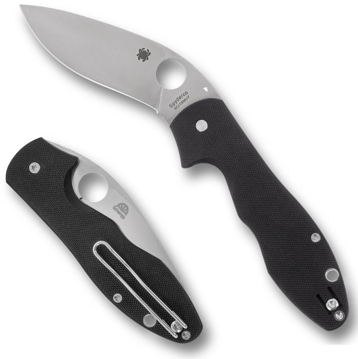 Spyderco C276GP Retract (9Cr18MoV, Kukri, Satin, G10) Pocket Knife