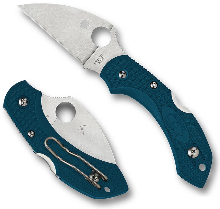 Spyderco C28FP2WK390 Dragonfly 2 (K390, Wharncliffe, Satin, FRN, Blue) Lightweight Pocket Knife