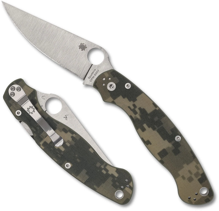 Spyderco C36GPCMO2 Military 2 (S30V, Clip Point, Satin, G10, Camo) Pocket Knife