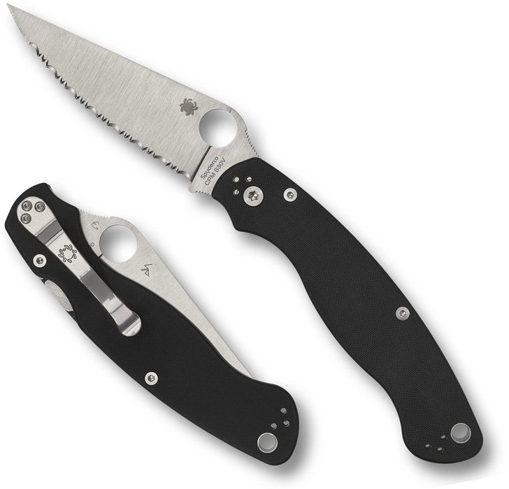 Spyderco C36GS2 Military 2 (S30V, Satin, Serrated, Clip Point, G10) Pocket Knife