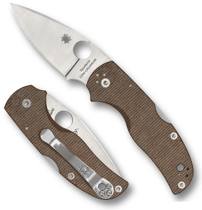 Spyderco C41MPCW5 Native 5 (CruWear, Spear Point, Satin, Micarta) Pocket Knife