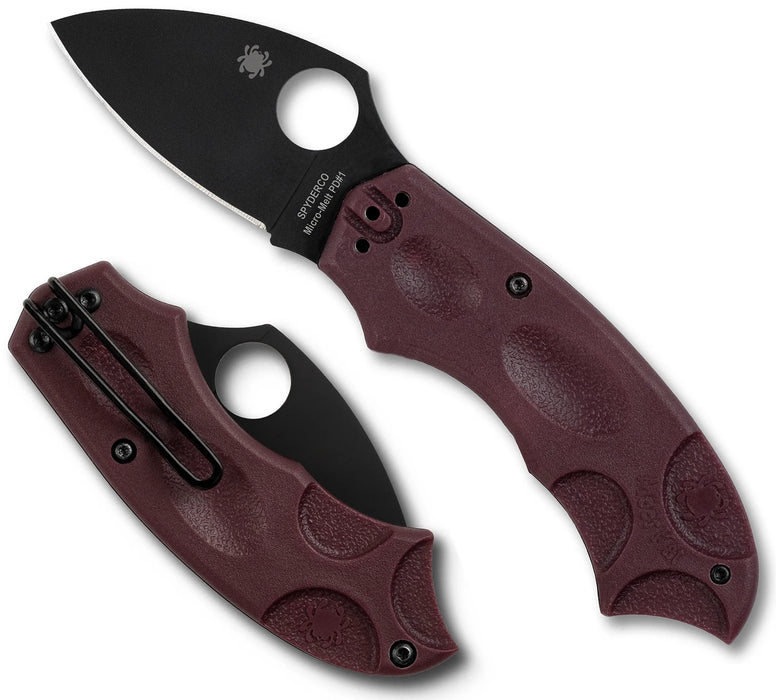 Spyderco C64BGBKP Meerkat (Micro-Melt PD#1, Leaf, FRN, Phantom Lock) Sprint Run Pocket Knife