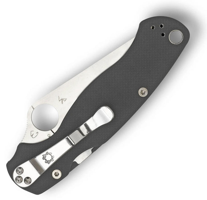 Spyderco C81GPDGY2 Para Military 2 (Maxamet, Clip Point, G10) Pocket Knife