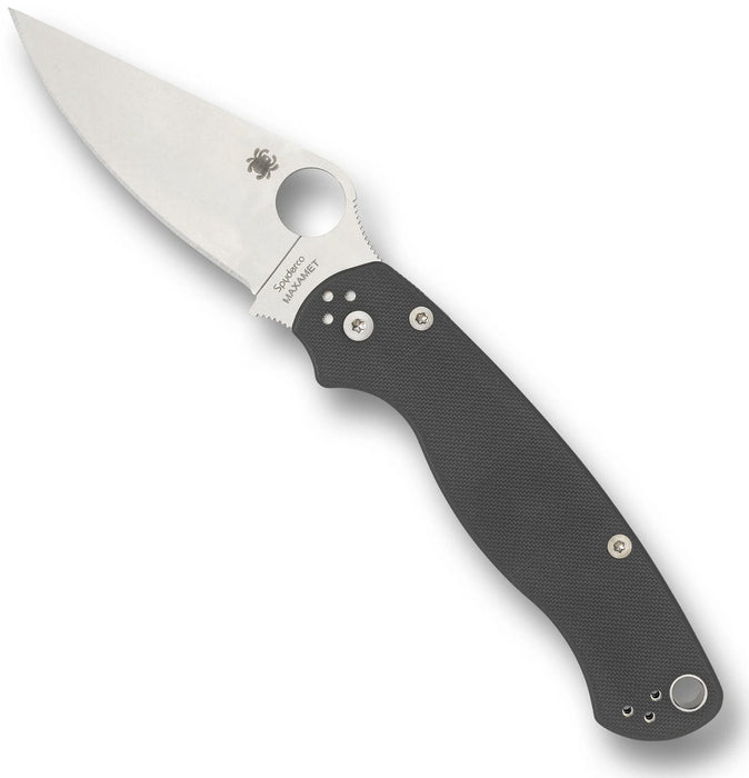 Spyderco C81GPDGY2 Para Military 2 (Maxamet, Clip Point, G10) Pocket Knife