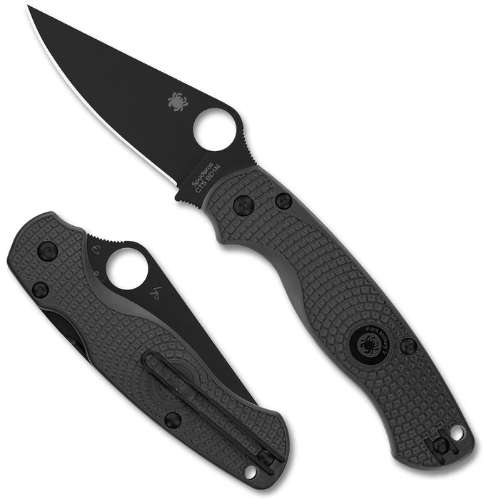 Spyderco C81PBBK2 Para Military 2 (CTS-BD1N, Clip Point, DLC, FRN) Pocket Knife