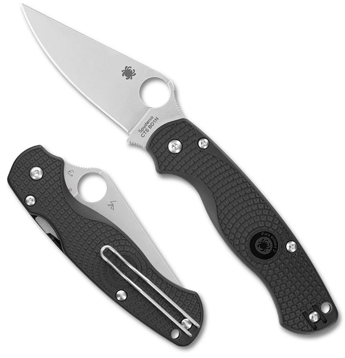 Spyderco C81PBK2 Para Military 2 Lightweight (CTS-BD1N, Clip Point, Satin, FRN) Pocket Knife