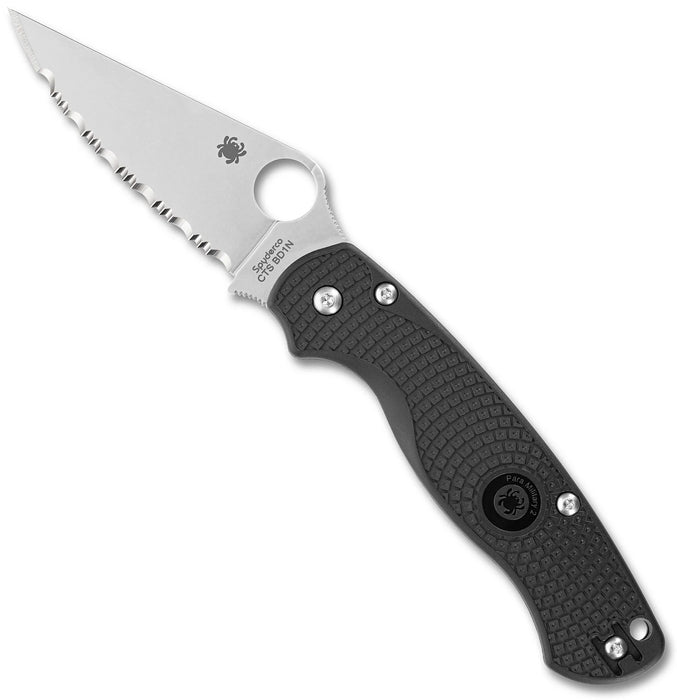 Spyderco C81SBK2 Para Military 2 Lightweight (CTS-BD1N, Clip Point, Satin, FRN) Serrated Pocket Knife