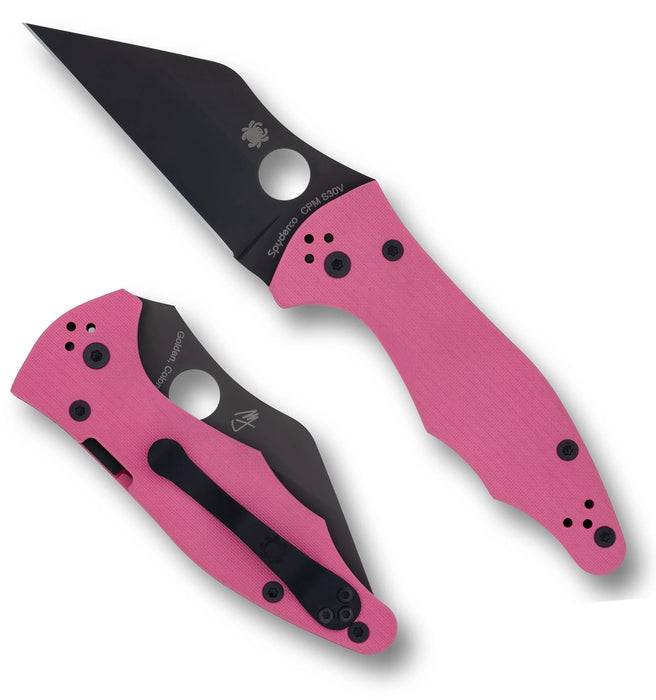 Spyderco C85GPNBKP2 Yojimbo 2 (S30V, Wharncliffe, G10, Pink) Sprint Run Pocket Knife