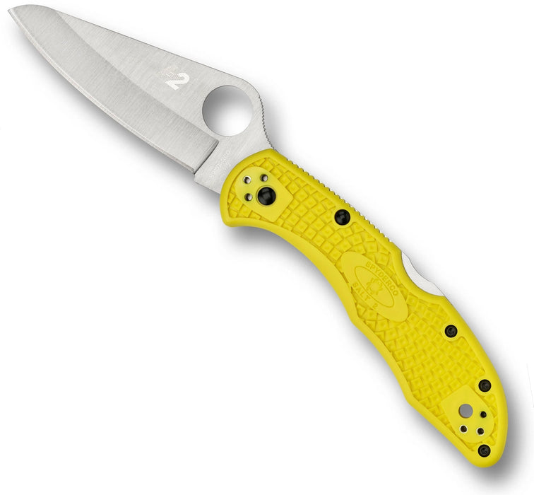 Spyderco C88PYL2 Salt 2 (H2, Sheepsfoot, Satin, FRN, Yellow) Pocket Knife