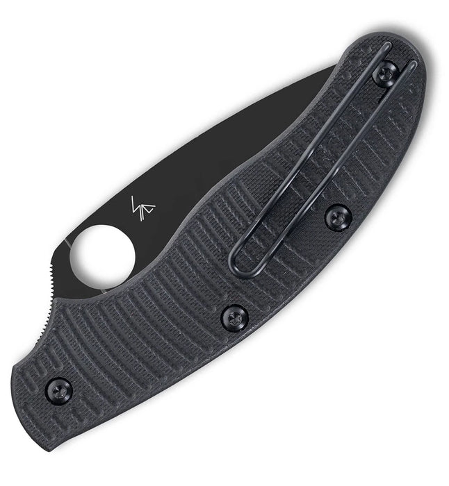 Spyderco C94GMCBKP UK Penknife Salt (MagnaCut, Leaf, DLC, G10) Slipjoint Pocket Knife