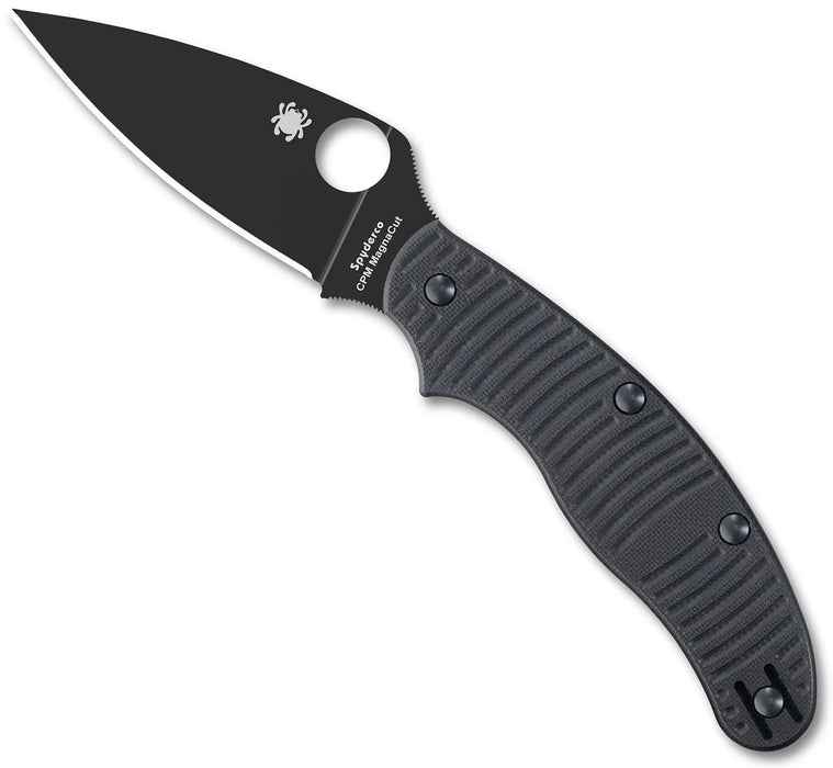 Spyderco C94GMCBKP UK Penknife Salt (MagnaCut, Leaf, DLC, G10) Slipjoint Pocket Knife